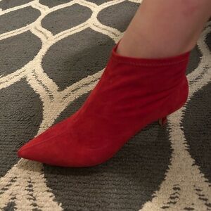 RAYE Vibrant Red Ankle Booties
